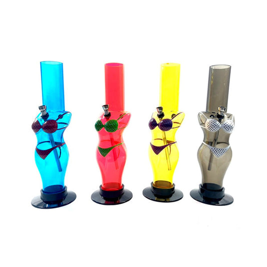 6 x 14" Bikini Design Acrylic Bong - FA16 (GS1980) | Unbranded | Hall of Vape |  | Smoking Products