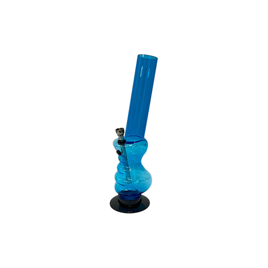 12" Mix Plain Print Acrylic Bong - FP01-4 (GS0685) | Unbranded | Hall of Vape |  | Smoking Products