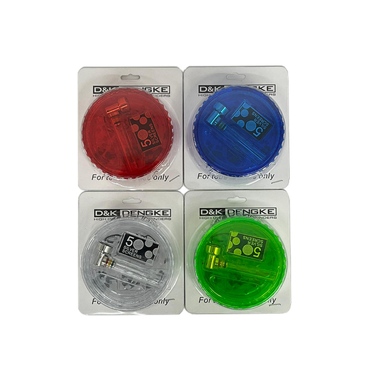 D&K 3 Parts 2 In 1 Plastic Grinder Glass Pipe Included (Various Colours) - DK4036AD-3 | D&K | Hall of Vape |  | Smoking Products