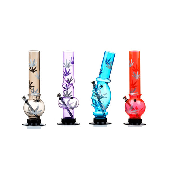 14" Mixed Design Medium Acrylic Bong - FAP(GS0440) | Unbranded | Hall of Vape |  | Smoking Products