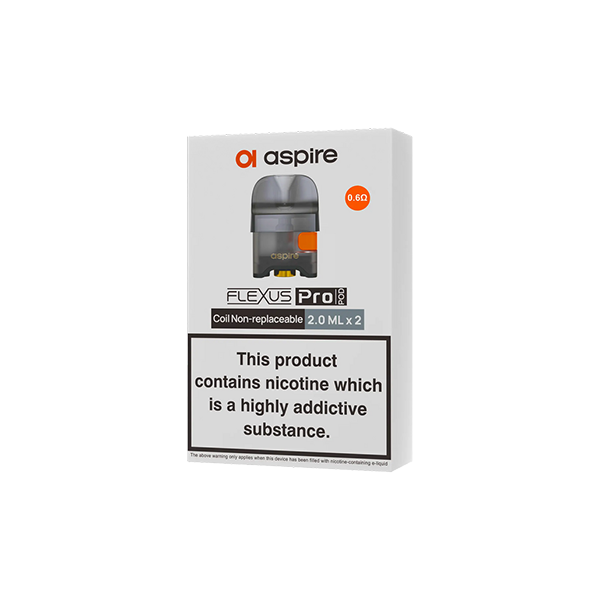 Aspire Flexus Pro Replacement Pods 2ml (0.6Ohm, 1.0Ohm) | Aspire | Hall of Vape |  | Vaping Products