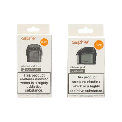 Aspire Minican Replacement Pods Two Pack 2ml (0.8Ohm/1.2Ohm) | Aspire | Hall of Vape |  | Vaping Products