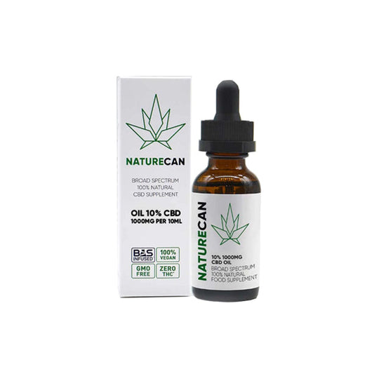 Naturecan 10% 1000mg CBD Broad Spectrum MCT Oil 10ml | Naturecan | Hall of Vape |  | CBD Products