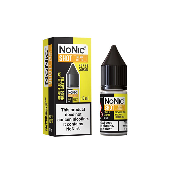 60mg NoNic Shot 10ml (50VG/50PG) | NoNic | Hall of Vape |  | Vaping Products