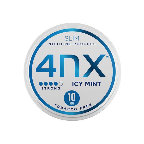 4NX 10mg Icy Mint Slim Nicotine Pouches 20 Pouches | 4NX | Hall of Vape |  | Smoking Products