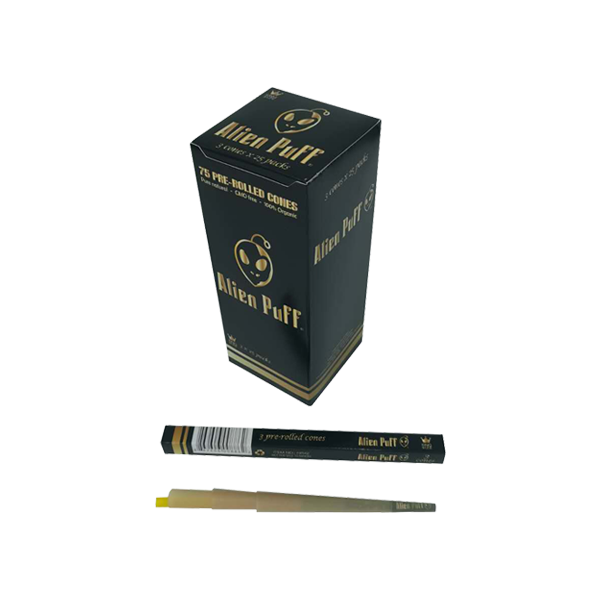 75 Alien Puff Black & Gold King Size Pre-Rolled Cones ( HP142 ) | Alien Puff | Hall of Vape |  | Smoking Products