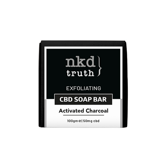 NKD 50mg CBD Specialty Activated Charcoal soap bar 100g | NKD | Hall of Vape |  | CBD Products