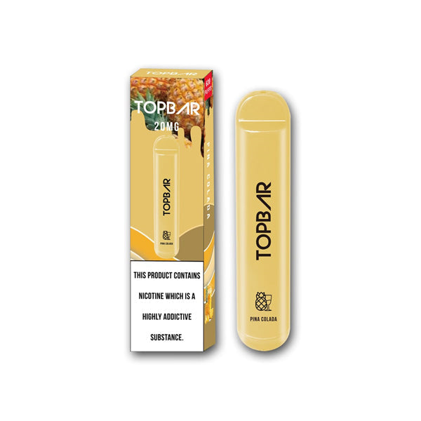 20mg Top Bar Disposable Vape Pod 600 Puffs | Top Bar | Hall of Vape |  | Vaping Products