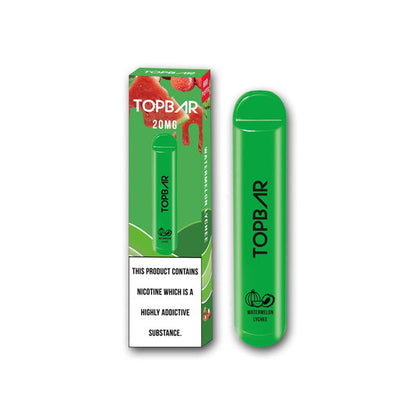 20mg Top Bar Disposable Vape Pod 600 Puffs | Top Bar | Hall of Vape |  | Vaping Products