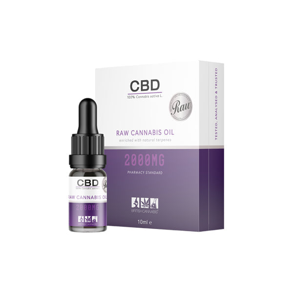 CBD by British Cannabis 2000mg CBD Raw Cannabis Oil - 10ml | CBD By British Cannabis | Hall of Vape |  | CBD Products