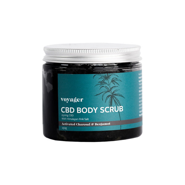 Voyager 250mg CBD Activated Charcoal & Bergamot Body Scrub - 250g | Voyager | Hall of Vape |  | CBD Products