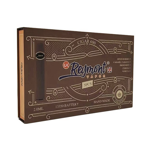 20mg Reymont Cigars 600 Disposable Gift Box 5 pack - 3000 Puffs | Reymont | Hall of Vape |  | Vaping Products