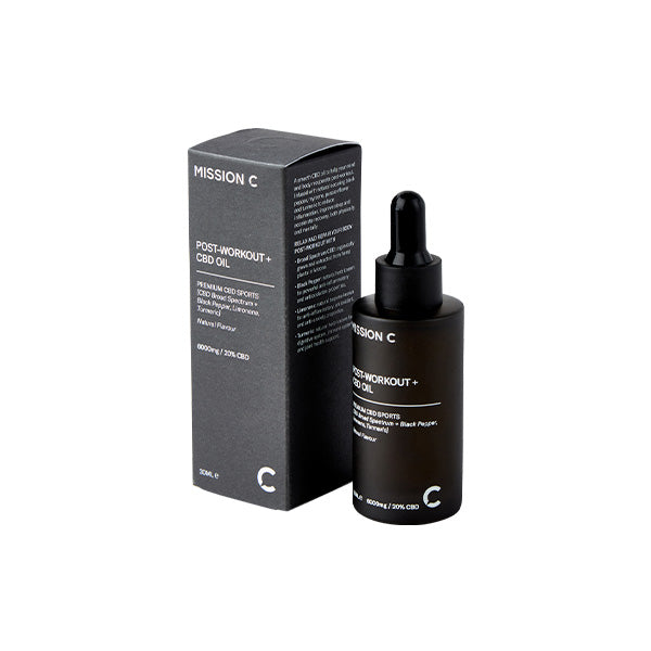 Mission C Post-Workout + 6000mg CBD Oil - 30ml | Mission C | Hall of Vape |  | CBD Products