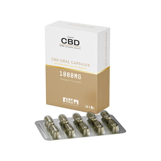 CBD by British Cannabis 1000mg CBD 100% Cannabis Oral Capsules - 30 Caps | CBD By British Cannabis | Hall of Vape |  | CBD Products