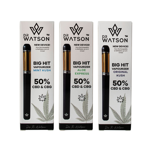 Dr Watson Big Hit 500mg Full Spectrum CBD & CBG Vapourizer Pen | Dr Watson | Hall of Vape |  | CBD Products