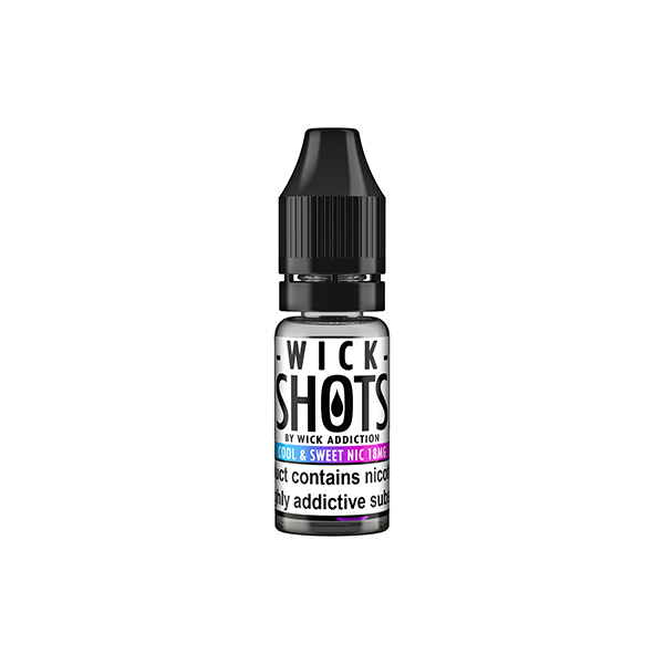 18mg Wick Addiction Wick Shot 10ml Cool & Sweet Nic Shot (70VG/30PG) | Wick Addiction | Hall of Vape |  | Vaping Products