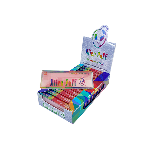 Alien Puff 1.25 Size Transparent Pack Pink Papers & Filter Tips 12 Booklets (HP2208) | Alien Puff | Hall of Vape |  | Smoking Products