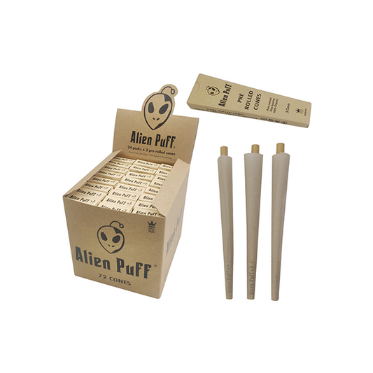 Alien Puff Hemp King Size 3x Cones 24 Packs (HP2502) | Alien Puff | Hall of Vape |  | Smoking Products