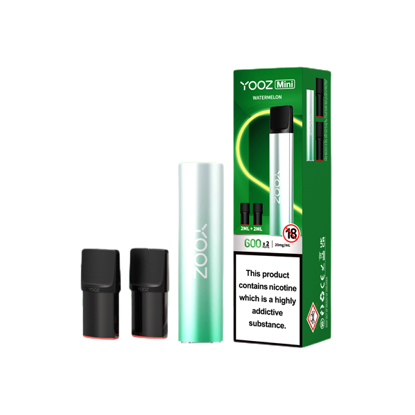 20mg Yooz Mini Rechargeable Device & Vape Pods x2 600 Puffs (BUY 5 GET 1 FREE) | Yooz | Hall of Vape |  | Vaping Products