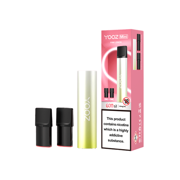 20mg Yooz Mini Rechargeable Device & Vape Pods x2 600 Puffs (BUY 5 GET 1 FREE) | Yooz | Hall of Vape |  | Vaping Products