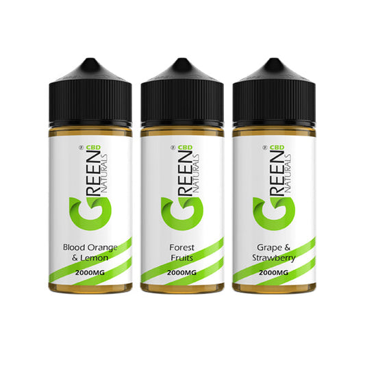 Green Naturals 2000mg CBD Vaping Liquid 100ml (50PG/50VG) | Green Naturals | Hall of Vape |  | CBD Products