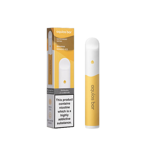 20mg Aquios V3 Bar Water Based Recyclable Disposable 600 Puffs | Aquios | Hall of Vape |  | Vaping Products