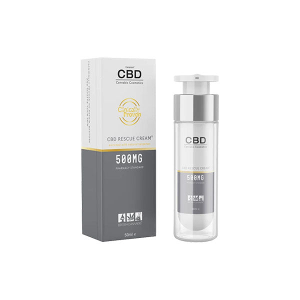 CBD by British Cannabis 500mg CBD Rescue Cream 50ml | CBD By British Cannabis | Hall of Vape |  | CBD Products