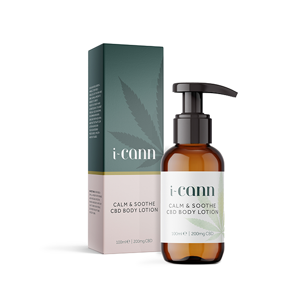 i-Cann Calm & Soothe: 200mg CBD Body Lotion - 100ml | I-Cann | Hall of Vape |  | CBD Products