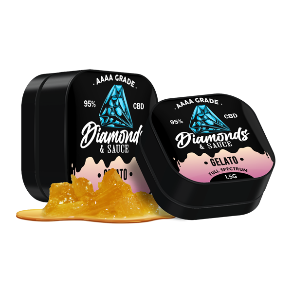 Diamonds & Sauce 95% Full Spectrum CBD Distillate - 1.5g | Diamonds & Sauce | Hall of Vape |  | CBD Products