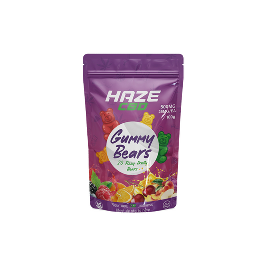 Haze CBD 500mg Gummy Bears - 20 Pieces | Haze | Hall of Vape |  | CBD Products