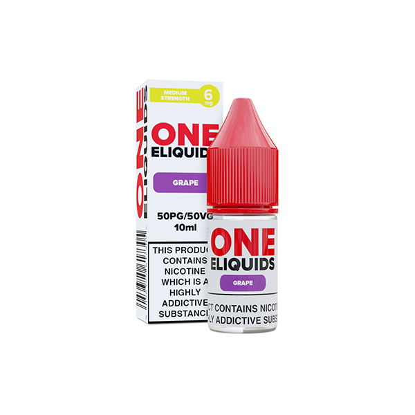 6mg One E-Liquids Flavoured Nicotine E-Liquid 10ml (50VG/50PG) | One Eliquids | Hall of Vape |  | Vaping Products