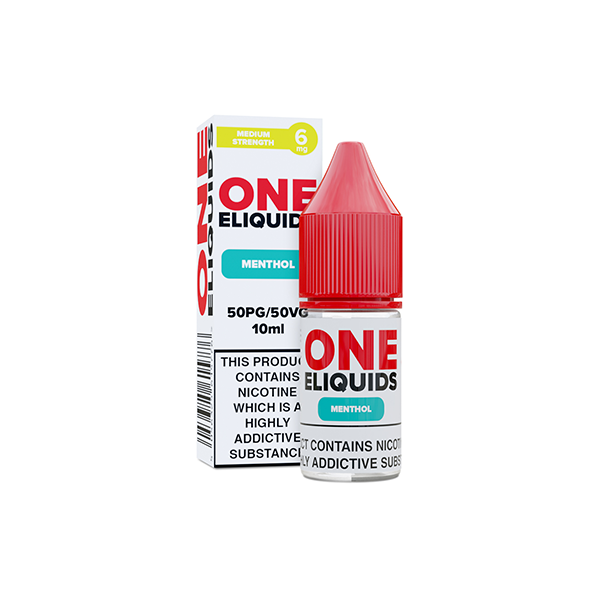 6mg One E-Liquids Flavoured Nicotine E-Liquid 10ml (50VG/50PG) | One Eliquids | Hall of Vape |  | Vaping Products