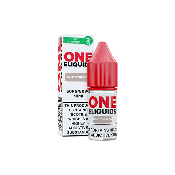 3mg One E-Liquids Flavoured Nicotine E-Liquid 10ml (50VG/50PG)