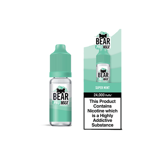 Bear Pro Max 75ml Longfill Bar Series includes 4X 20mg Bar Salts