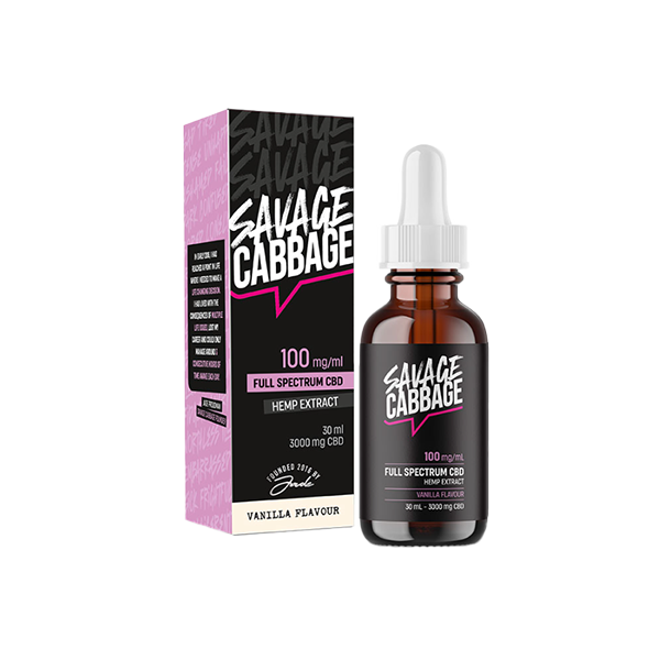 Savage Cabbage 3000mg CBD Oil Vanilla 30ml | Savage Cabbage | Hall of Vape |  | CBD Products