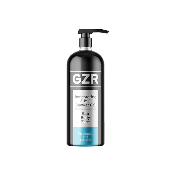 GZR Invigorating 3 In 1 Shower Gel 500ml | GZR | Hall of Vape |  | Nootropics & Supplements