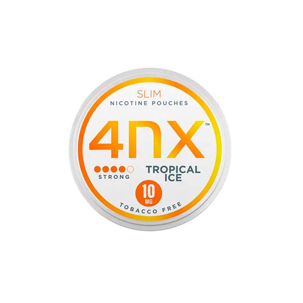 4NX 10mg Tropical Ice Slim Nicotine Pouches 20 Pouches | 4NX | Hall of Vape |  | Smoking Products