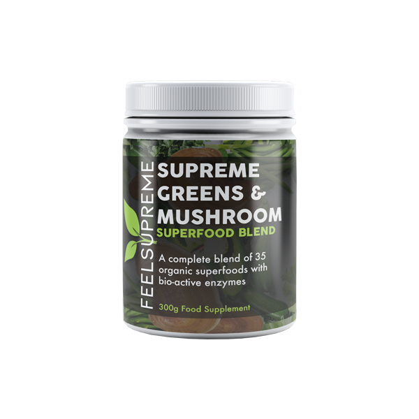 Feel Supreme Supreme Greens & Mushroom Superfood Blend - 300g | Feel Supreme | Hall of Vape |  | Nootropics & Supplements