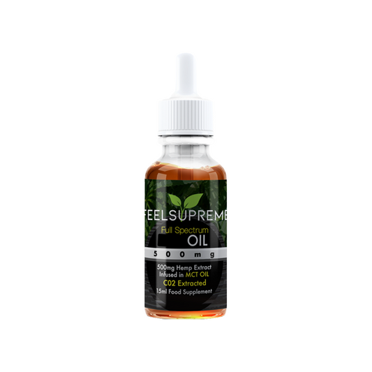 Feel Supreme 500mg Full Spectrum CBD In MCT Oil - 15ml | Feel Supreme | Hall of Vape |  | CBD Products