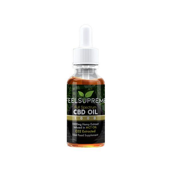 Feel Supreme 1000mg Full Spectrum CBD In MCT Oil - 15ml | Feel Supreme | Hall of Vape |  | CBD Products