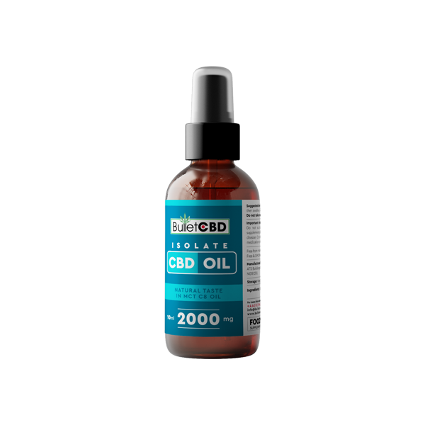 Bullet CBD 2000mg Pure CBD Isolate MCT Oil Spray - 10ml | Bullet CBD | Hall of Vape |  | CBD Products