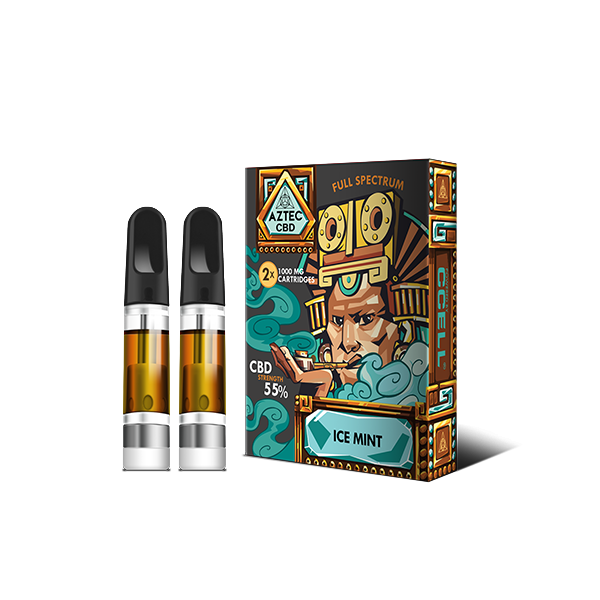 Aztec CBD 2 x 1000mg Cartridge Kit - 1ml | Aztec CBD | Hall of Vape |  | CBD Products