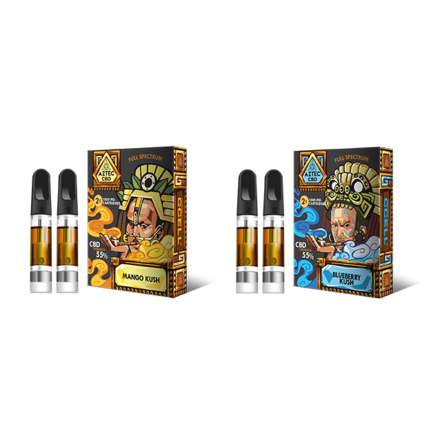 Aztec CBD 2 x 1000mg Cartridge Kit - 1ml | Aztec CBD | Hall of Vape |  | CBD Products