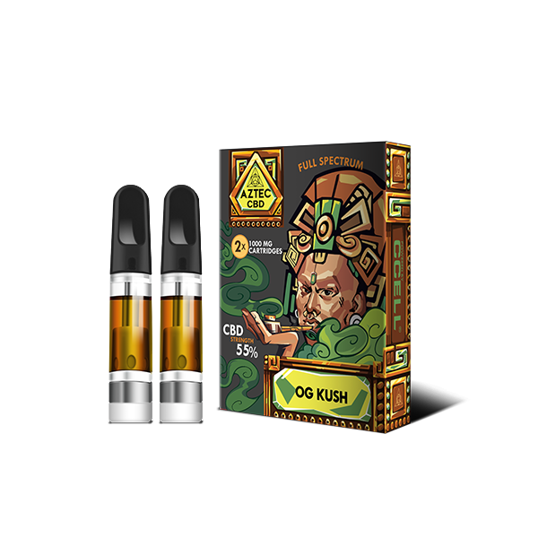 Aztec CBD 2 x 1000mg Cartridge Kit - 1ml | Aztec CBD | Hall of Vape |  | CBD Products