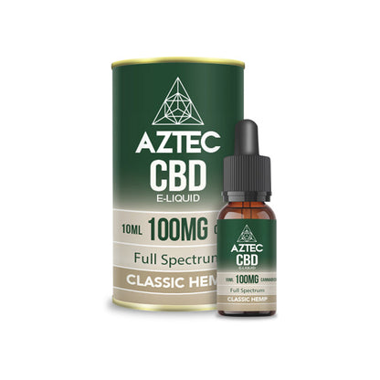 Aztec CBD 100mg CBD Vaping Liquid 10ml (50PG/50VG) | Aztec CBD | Hall of Vape |  | CBD Products