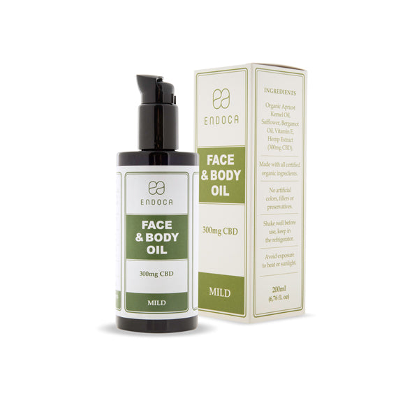 Endoca 300mg CBD Face & Body Oil - 200ml | Endoca | Hall of Vape |  | CBD Products