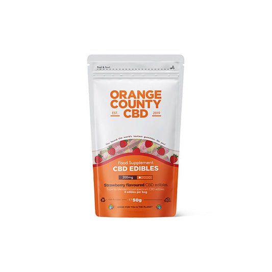 Orange County CBD 200mg Gummy Strawberries - Grab Bag | Orange County | Hall of Vape |  | CBD Products