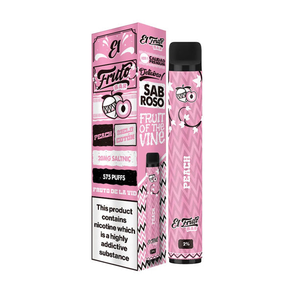 20mg El Fruto Bar Disposable Vape Device 575 Puffs | El Fruto | Hall of Vape |  | Vaping Products