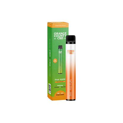 Orange County CBD 500mg CBD & CBG Disposable Vape Device 900 Puffs | Orange County | Hall of Vape |  | CBD Products