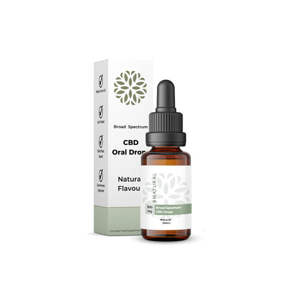 Bnatural 300mg Broad Spectrum CBD Natural Oral Drops - 10ml | Bnatural | Hall of Vape |  | CBD Products